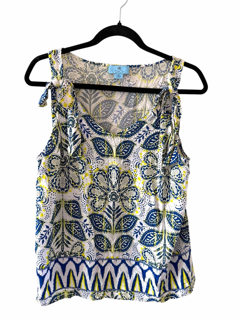 CeCe 2pc Set Floral Tie-Shoulder Camisole and shorts size M